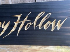 Halloween Sleepy Hollow Wooden Sign Carved Rustic Antique Look