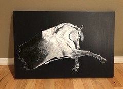Horse-original Painting Canvas By Arkansas Artist Leah j Smith