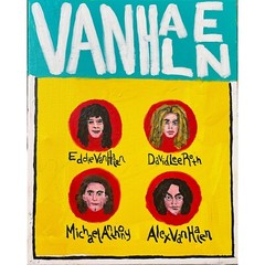Van Halen Original Acrylic on Canvas 16×20 by Sergio Santos @ElSantosWorld