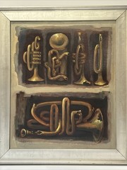 Mid Century Painting Instruments Exhibited Music Modernism Musical Sotomayor