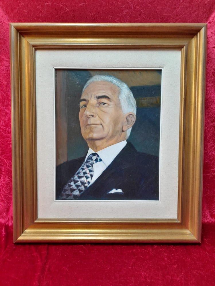 C-1944. Unbranded. Oil On Canvas. Male Portrait. Late 20th Century