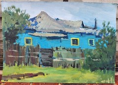 Original Fine Art : Russian avant-garde oil painting by Sergey Zagorskiy