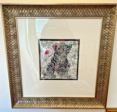 JIANG TIE-FENG Original Acrylic on Rice Paper „Youthful Strength“ authenticated