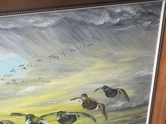 Milton Geyer Duck Decoy Carver Green Bay Wisconsin Original Painting Signed