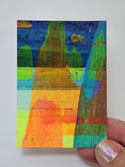 ACEO Original Loosies #62 Jackie T Creates Acrylic Abstract Landscape