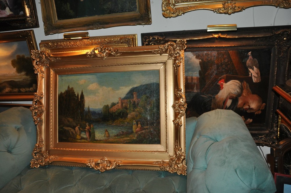 19th century listed French Artist Oil Painting Leon Bazile Perrault 1832- 1908