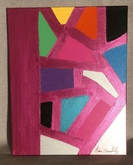 Hand Painted Acrylic Abstract Art by Fran Bernholz – (1) 16″x20″