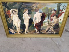 Antique renninsance Pan nude oil painting forest salvador velencia spain 50×30″