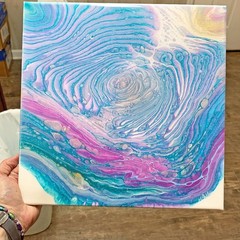 Ripple – Acrylic Ring Pour Painting – Fluid Art – Abstract Art – Iridescent