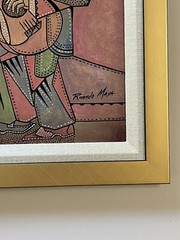 Ricardo Maya Original Painting Authentic Cuban Modernist Nicaragua Abstract 16″
