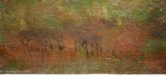 Royal Hill Milleson Antique Impressionist Painting Mt. Hood Oregon Sunset 24×29″