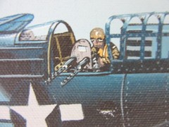 Raymond Waddey Painting WWII Curtis SB2C Helldivers Signed Harold Buell 20″x24″