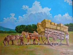 Original Oil Painting on Canvas by G. Simental / „Full Load“