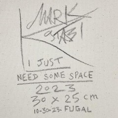 Mark Kostabi „I Just Need Some Space“ signed original painting canvas art