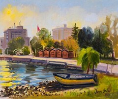 Original Oil Painting on canvas „Early morning“ ,50cmx60cm, Signed