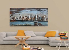 Abstract Modern Artwork Art 3D Wall Mount Painting on all Metal Canvas NEW Gift