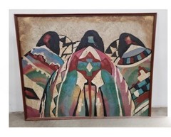 LEE REYNOLDS Native Orig Oil Canvas LG Painting SIGNED framed 61”x50” SOUTHWEST