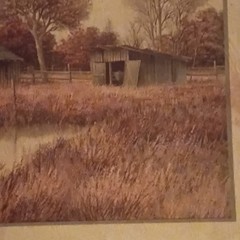 Gene Speck Realism Barn Landscape Painting Framed Signed Rural Pond Trees Art