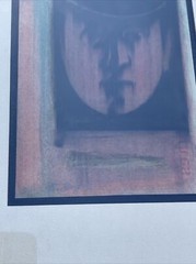 Mid Century Painting Abstract PORTRAIT ROBERT BERG CALIFORNIA SDSU Vintage 1968