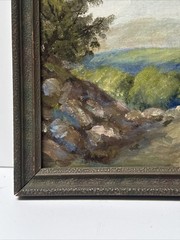 Antique American Landscape Painting Small Gem Impressionist Listed Oil 1910’s