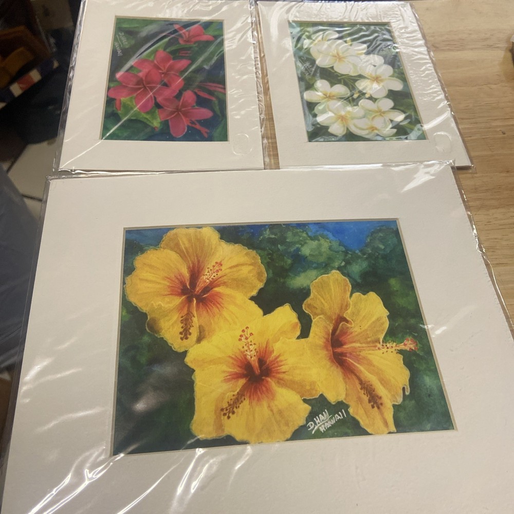Donald K Hall „Plumaria, Hawaii“ – Watercolor Painting – Signed # 65/61 And #56