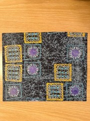 Original Gouache Geometric Abstract Textile Design Black Marbled Studio