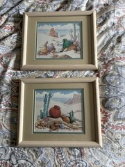 Gloria Eriksen Vintage Southwestern Native American Pottery Vase Paintings