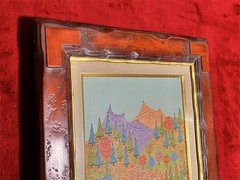 Marie-France Avenel “ Herd of Goats “ Oil Painting Autograph H 21 x W 17.7 in