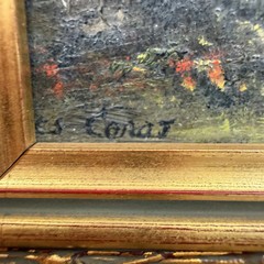 Traditional Landscape Oil Painting „Ornate Frame“ Expressive Small Art