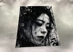 Geisha Girl Painting Woman Portrait Abstract Original Asian Art Japanese Geisha