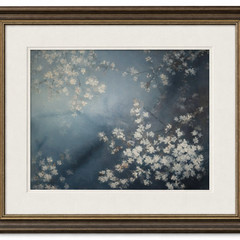 art 708 original oil painting 100×100 cm White Blossoms Stil life floristic