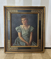 RARE 33” x 29” Original 1952 Edmond James Fitzgerald (1912-1989) Oil Painting
