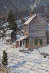 Christopher Willet Bucks County PA Impressionist snow scene Buckingham