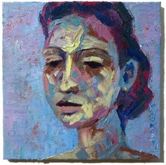 ORIGINAL OIL█PAINTING VINTAGE IMPRESSIONISM█ART REALIST SIGNED█ABSTRACT OUTSIDER