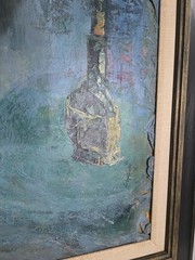 VTG Original Signed Irv Docktor Complex Abstract Textured Framed Canvas Painting