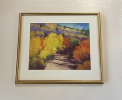 FRANCES DODD Colorado Landscape Painting Abstract Pastel Aspen Trees Original