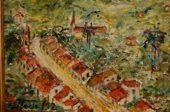 ORIGINAL FRAMED OIL VINALES TOWN AND VALLEY CUBAN LANDSCAPE ARTIST: HECTO VIDAL