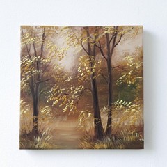 Radiant Autumn Forest Original Oil Painting Impressionist Landscape Wall Art