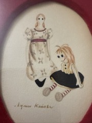 Vintage Country Americana Aesthetic Original Watercolor by Lynn Kaiser. 1970s.