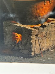 MEXICAN PAINTING FIRE COOKING SMOKE JUAN BERNAL LISTED REALISTIC REALISM MEXICO