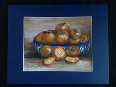Acrylic On Canvas 8×10/11x14Mat Persimmons Dorinda Mabry Fine Art