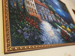 Oil Painting Italian Landscape Cinque Terre Manarola Wooden Canvas
