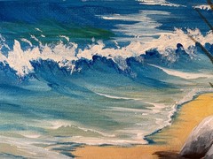 11 x 14 Original Acrylic Painting on Canvas…….“Sunny Afternoon at the Beach“
