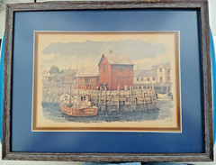 Watercolor painting by the artist P. Scott – Mystic Seaport