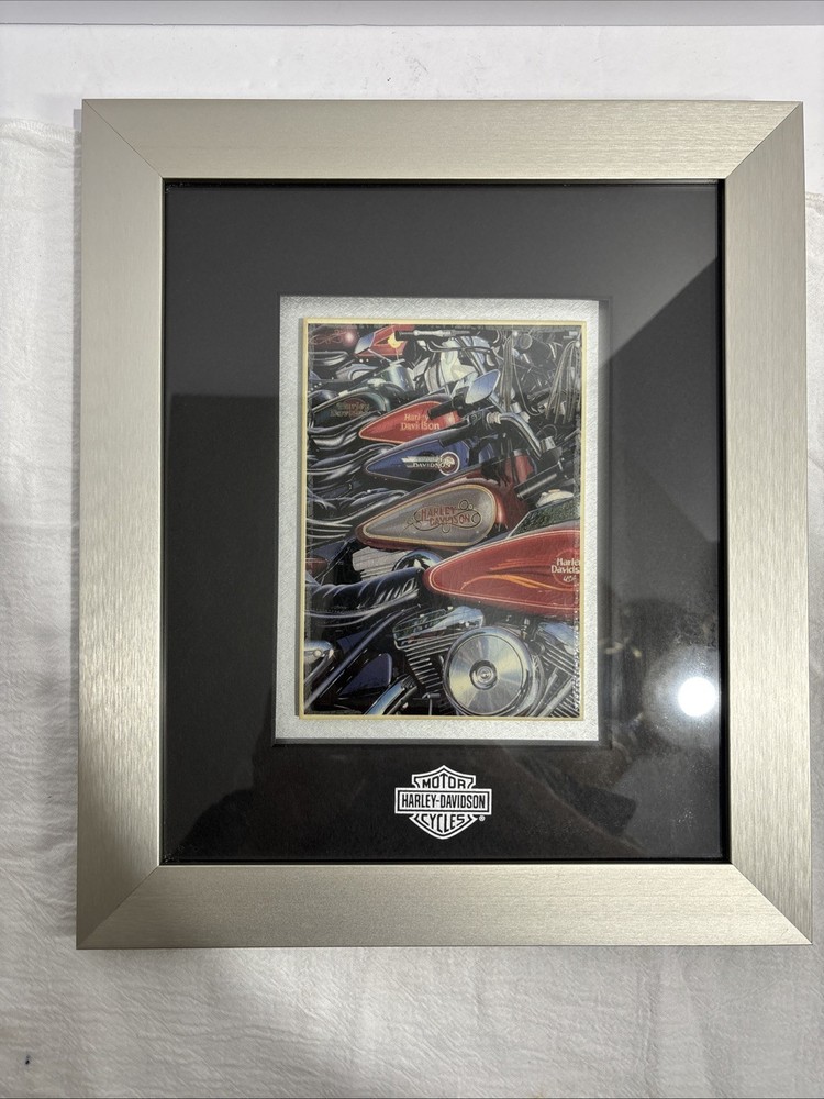 Harley Davidson- Scott Jacobs-Thunder Row-Framed Art Tile-Custom Framed