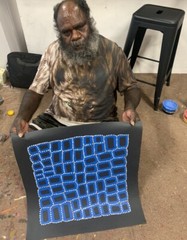 Walala Tjapaltjarri 💕Aboriginal Art 48cm x 46cm COA Supplied WT28F-1