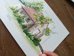 Original Wroclaw Watercolor Cityscape No. 101 – Handmade Urban Sketch A4