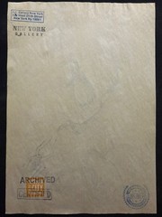 JOHN ROMITA drawing and painting on old paper signed stamped vintage