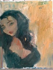 16″x20″ Boudoir Cubism Portrait Woman Oil Painting on Canvas Original Signed
