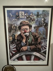 EMMETT KELLY The Original Circus Collection Leighton Jones Signed Framed Print